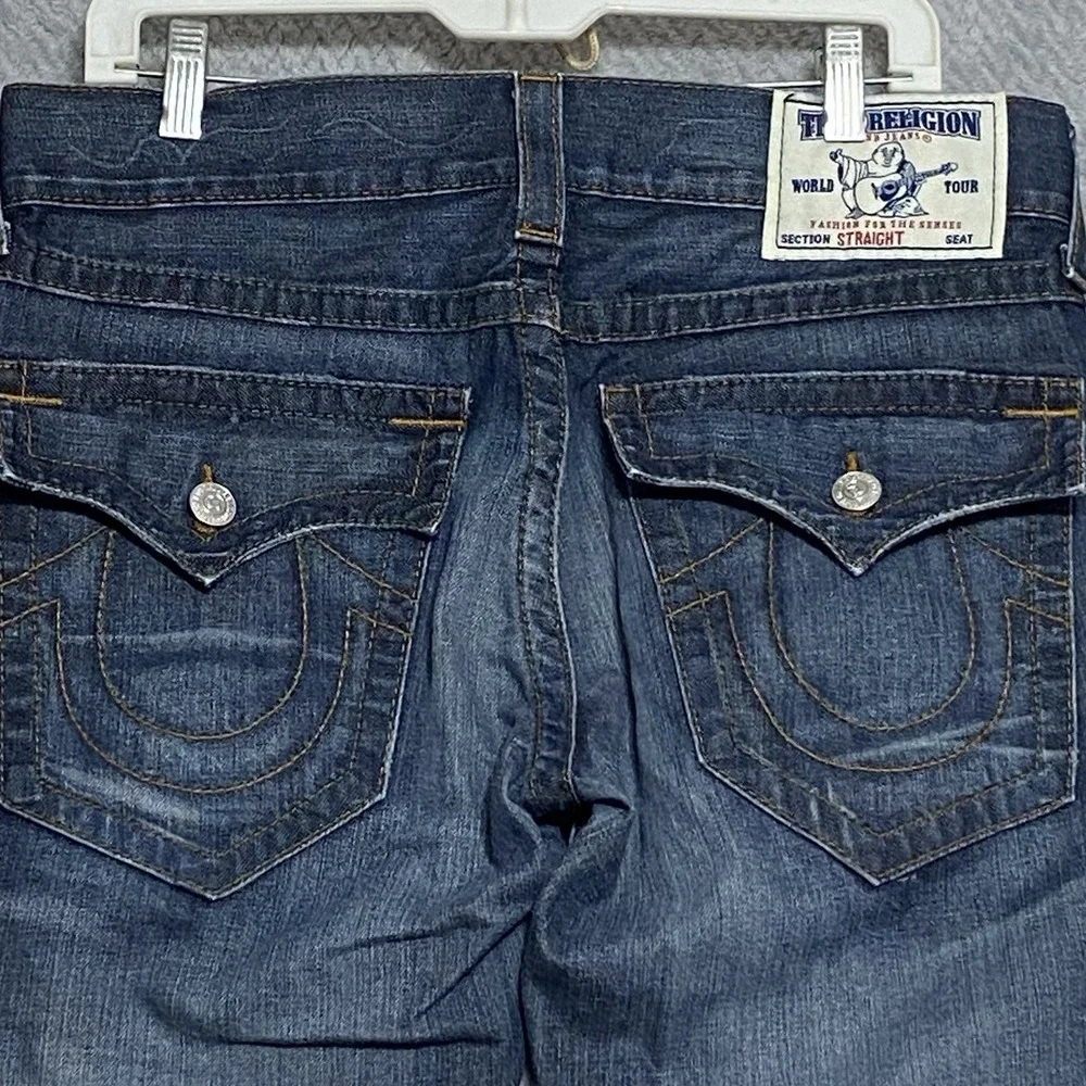 True Religion World Tour Men's Straight Jeans Sz 32 Fits 34/33
